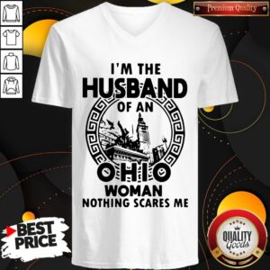 Alternative view of Happy I’m The Husband Of An Ohio Woman Nothings Scares Me Shirt