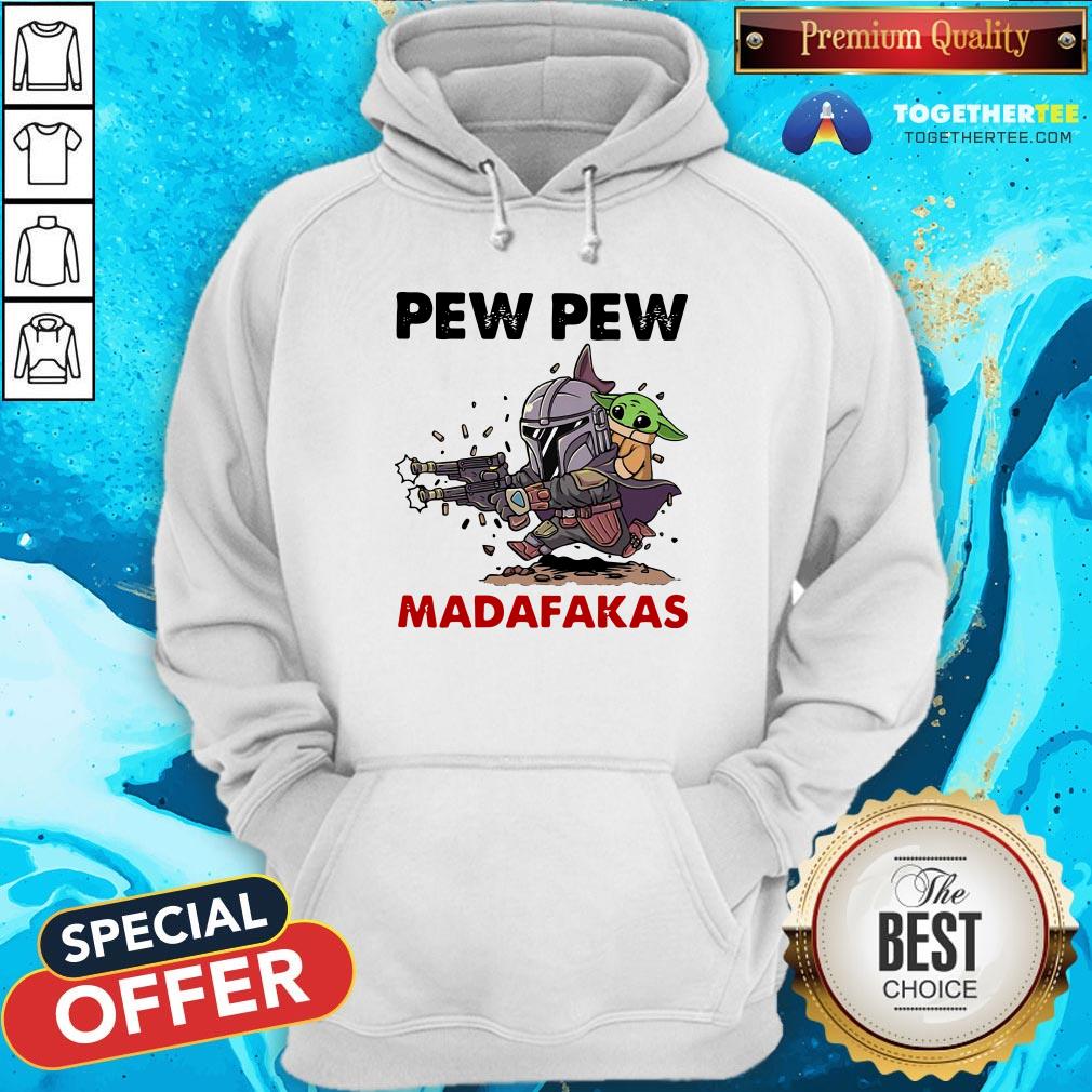 Official The Mandalorian Baby Yoda Pew Pew Madafakas Shirt - Image 5