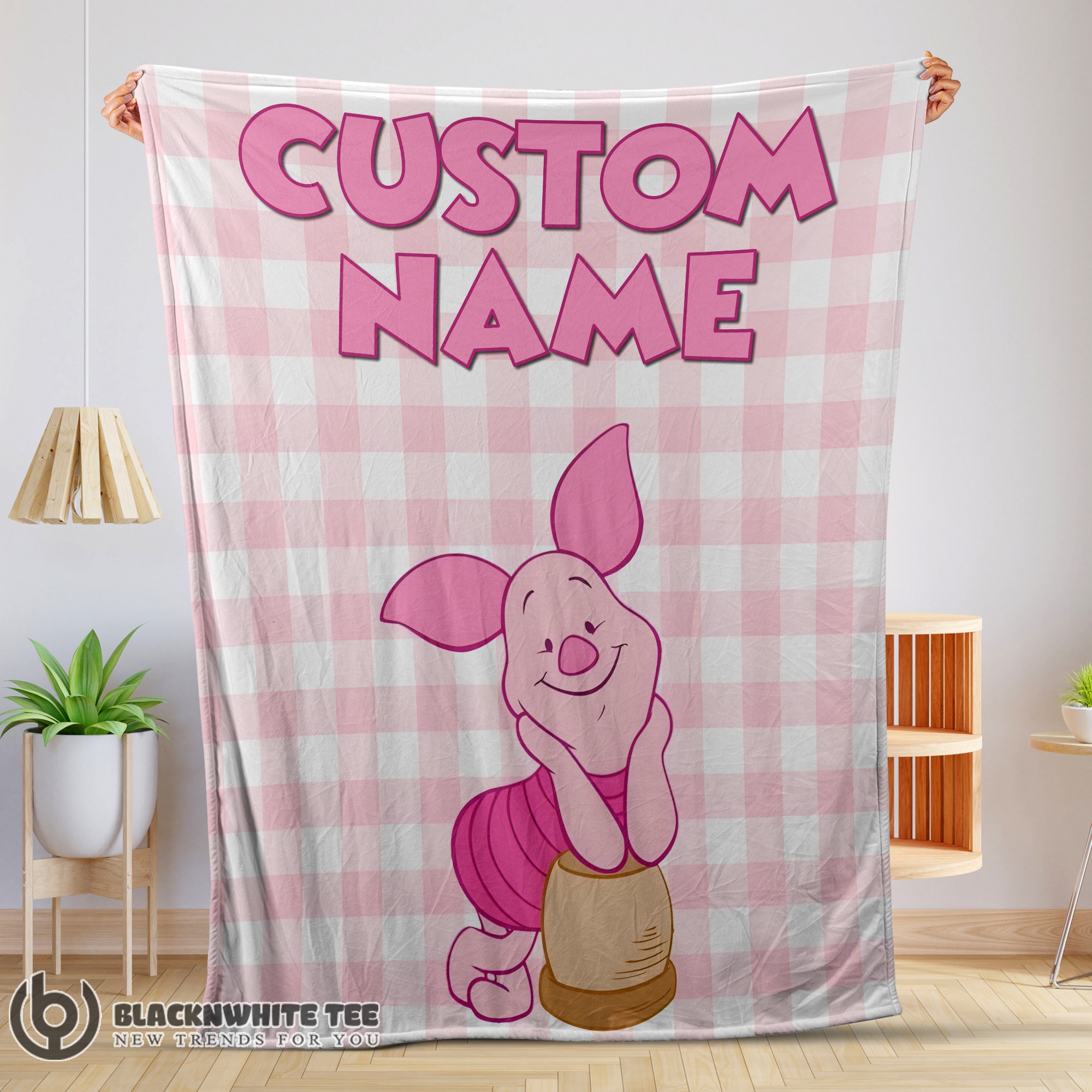 Awesome Perfect Winnie The Pooh Piglet Blanket Fleece Customized Blanket