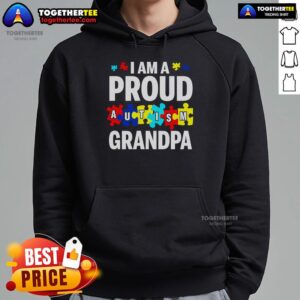 Alternative view of Official I'm A Proud Autism Grandpa T-Shirt
