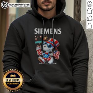 Alternative view of Original Snoopy X Siemens Fourth Of July American 250 Years 1776 2026 Fireworks Shirt