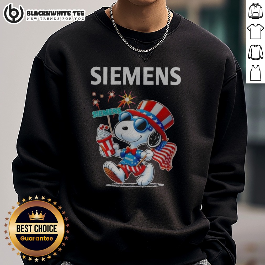 Original Snoopy X Siemens Fourth Of July American 250 Years 1776 2026 Fireworks Shirt - Image 4