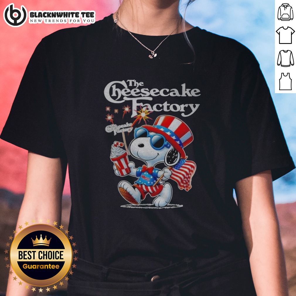 Original Snoopy X The Cheesecake Factory Fourth Of July American 250 Years 1776 2026 Fireworks Shirt - Image 3