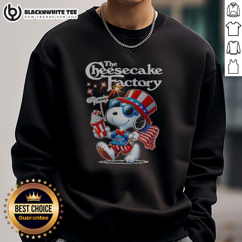 Original Snoopy X The Cheesecake Factory Fourth Of July American 250 Years 1776 2026 Fireworks Shirt - Image 4