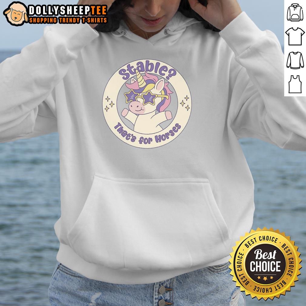 Cute Stable That's For Horses Unicorn T-Shirt - Image 2