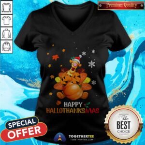 Alternative view of Pretty Tigger Happy Hallothanksmas Shirt