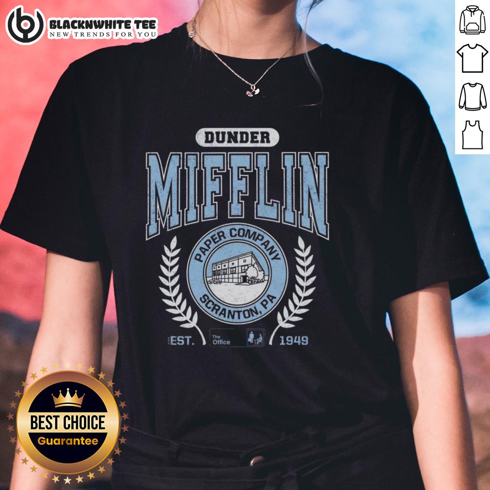 Awesome Dunder Mifflin Paper Company Scranton PA The Office Est 1949 T-Shirt - Image 3