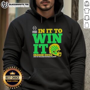 Alternative view of Top Oregon Ducks In It To Win It CFP 2025 26 Helmet T-Shirt