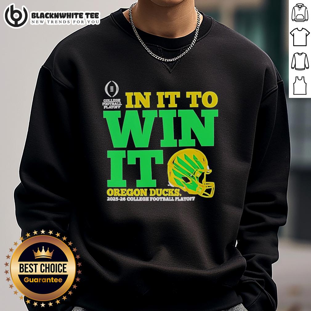 Top Oregon Ducks In It To Win It CFP 2025 26 Helmet T-Shirt - Image 5