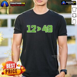 Awesome Seattle Seahawks 12 Defeated 49 T-Shirt