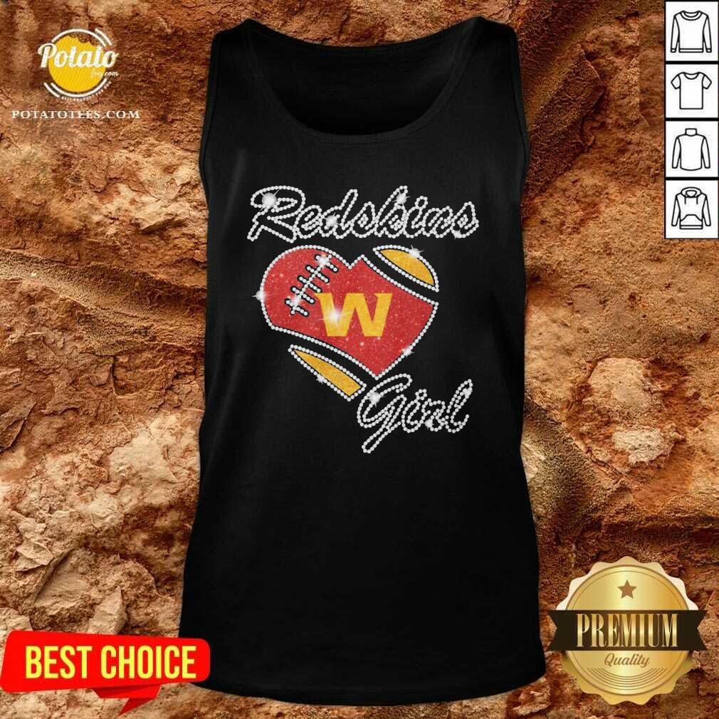 Pretty Diamond Heart Washington Redskins Girl Shirt - Image 3