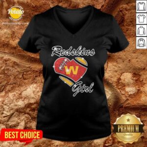 Alternative view of Pretty Diamond Heart Washington Redskins Girl Shirt