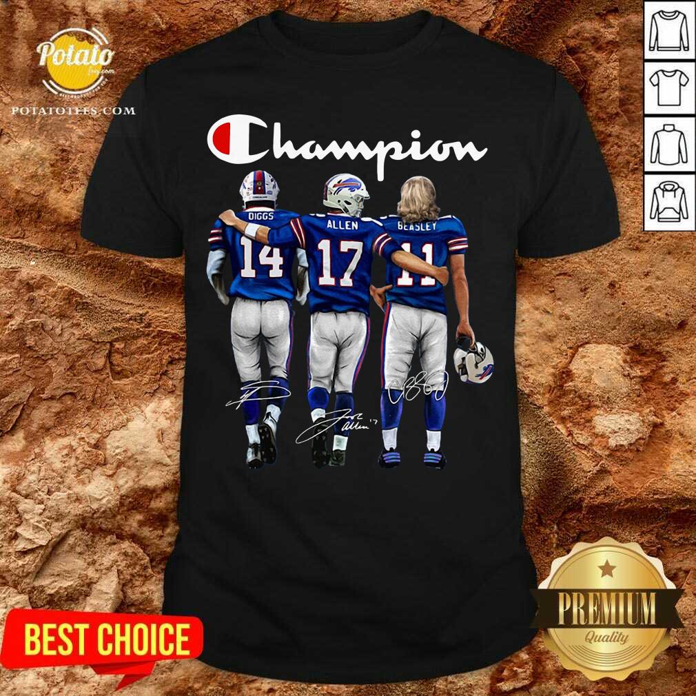 Top Buffalo Bills Diggs Allen Beasley Champion Signature Shirt