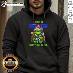 Alternative view of Awesome Grinch Christmas Tree X Canada Post I Work At It's Fine Everything Is Fine T-Shirt