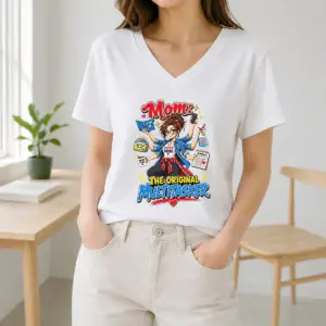 Alternative view of Original Multitasking Mom Pride Anime Shirt