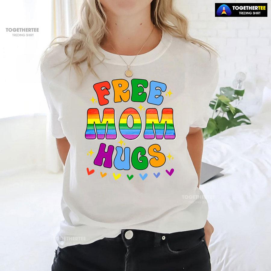Free Mom Hugs LGBT T-Shirt - Image 3