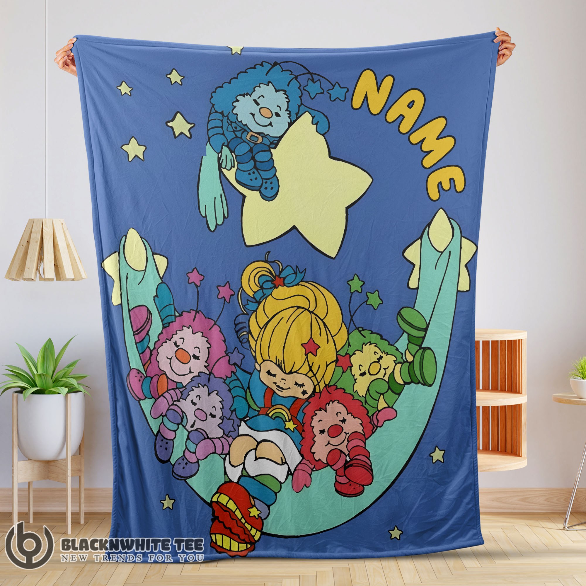 Perfect Pretty Rainbow Brite Sleeping On The Star Blanket Fleece Customized Blanket