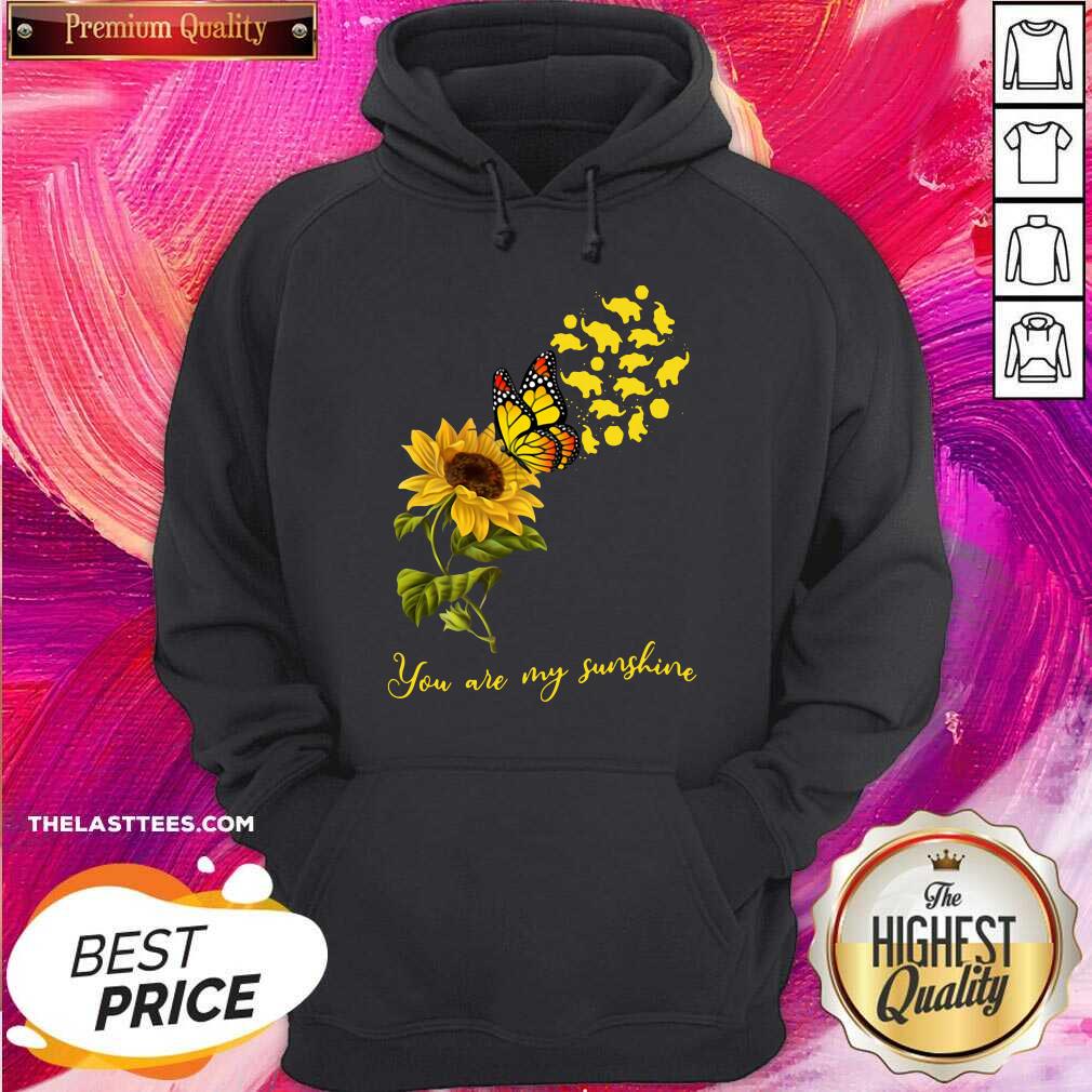 Love You Are My Sunshine Sunflower Butterfly Elephants Funny Shirt - Image 5