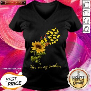 Alternative view of Love You Are My Sunshine Sunflower Butterfly Elephants Funny Shirt