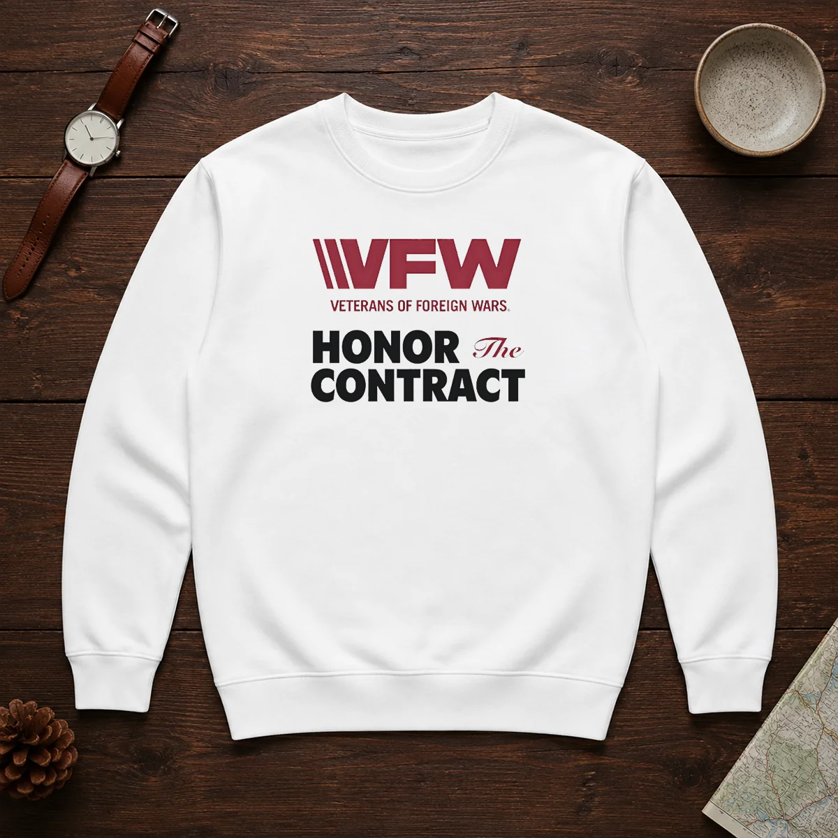 Nice VFW Veterans Of Foreign Wars Honor The Contract Logo Shirt - Image 7