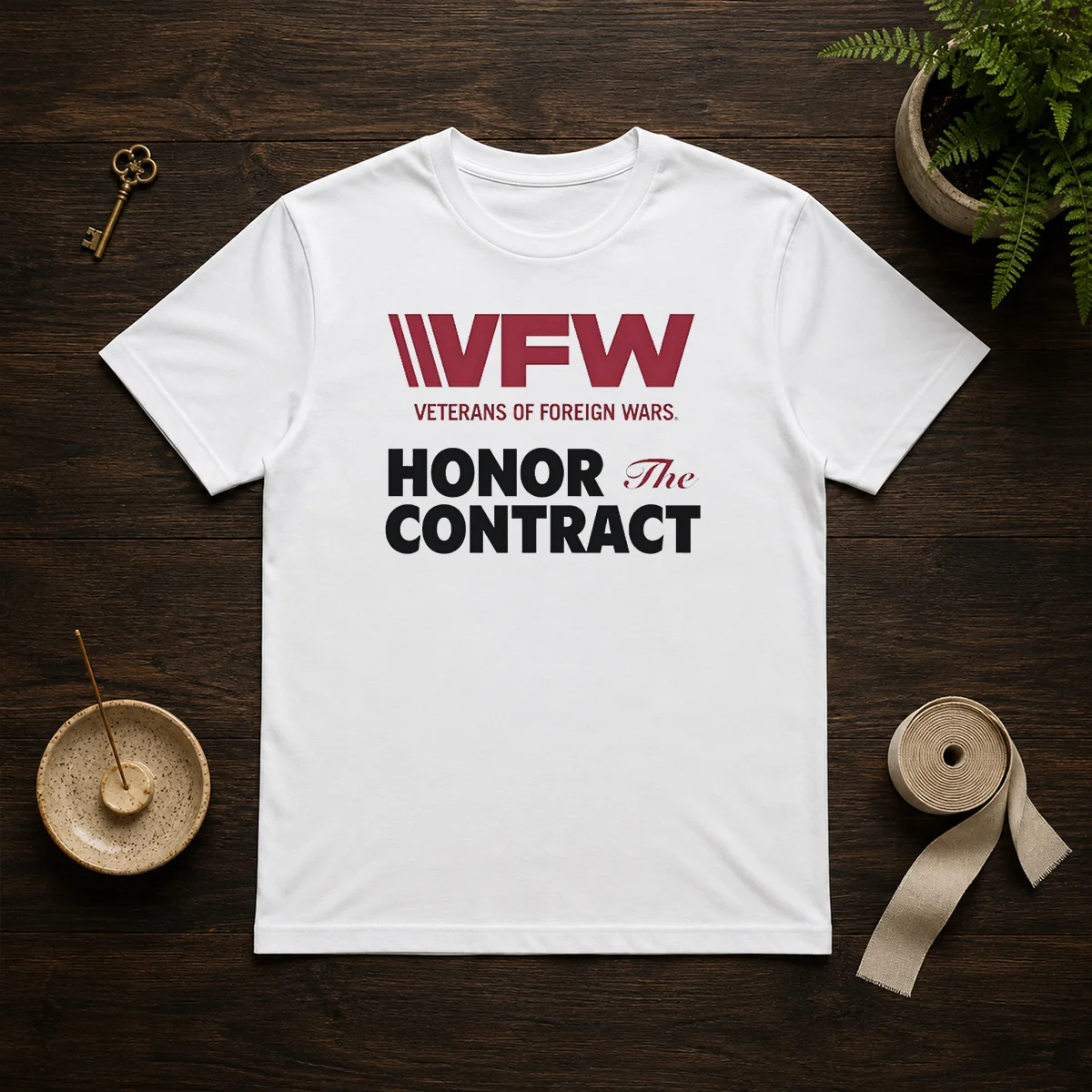 Nice VFW Veterans Of Foreign Wars Honor The Contract Logo Shirt