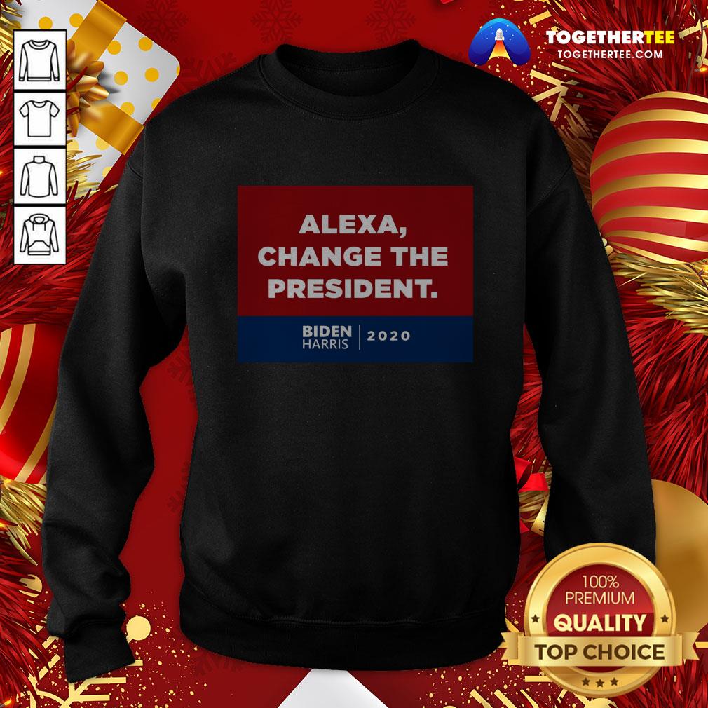 Original Alexa Change The President Biden Harris 2020 Shirt - Image 4