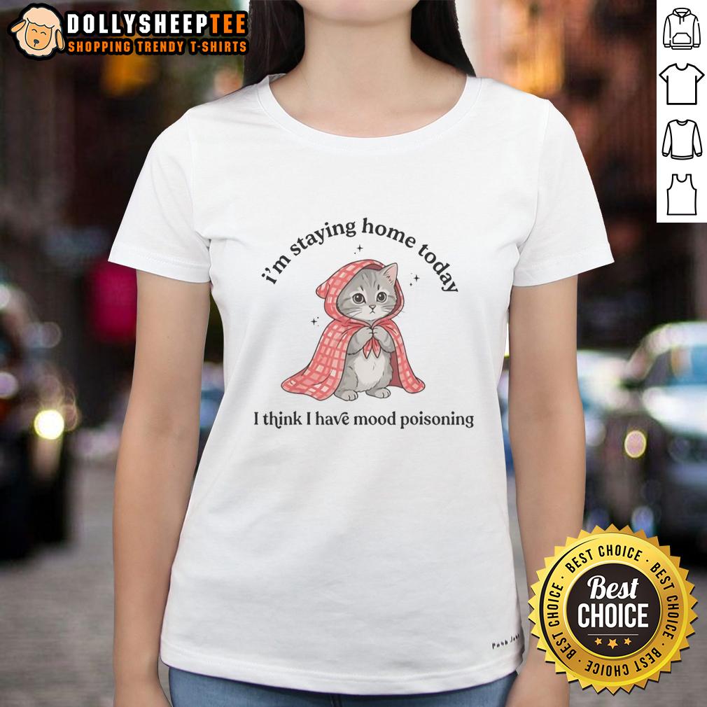 Awesome Cat I'm Staying Home Today I Think I Have Mood Poisoning T-Shirt - Image 3