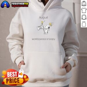 Alternative view of Pretty August World Peace Snoopy Woodstock T-Shirt