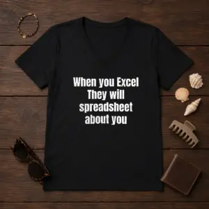 Alternative view of Pretty When You Excel They Will Spreadsheet About You Shirt
