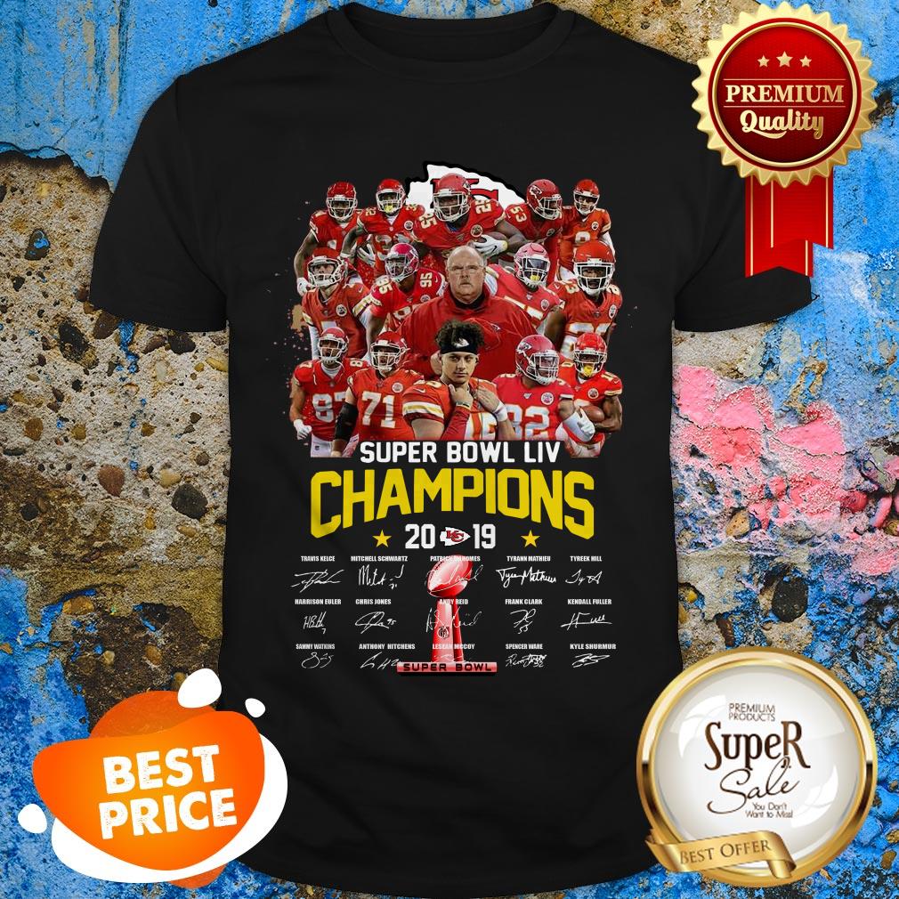 Kansas City Chiefs Super Bowl LIV Champions 2019 Signatures Shirt