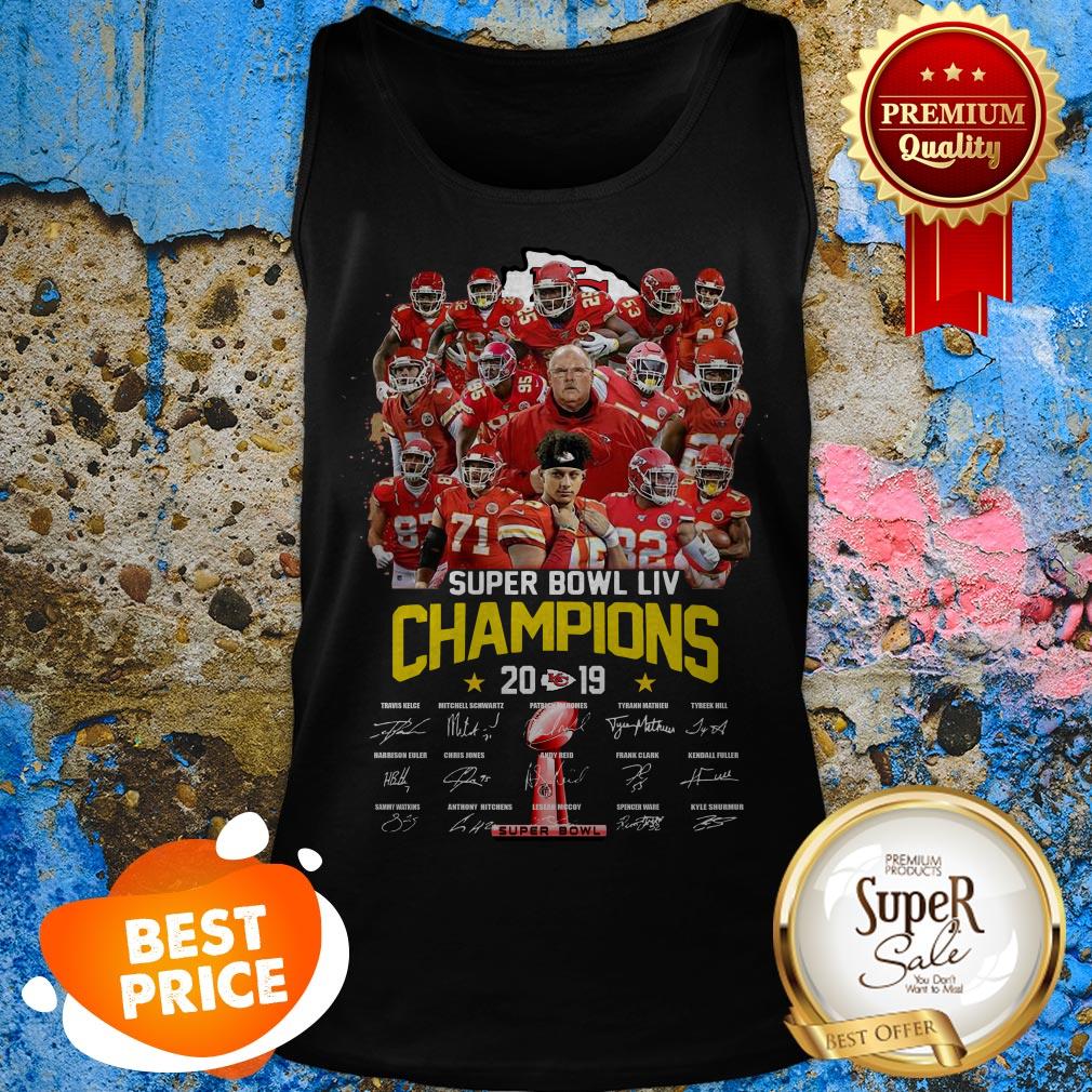 Kansas City Chiefs Super Bowl LIV Champions 2019 Signatures Shirt - Image 3