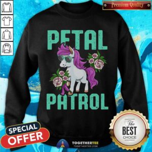 Alternative view of Cute Pony Sunglasses Petal Patrol Unicorn Shirt