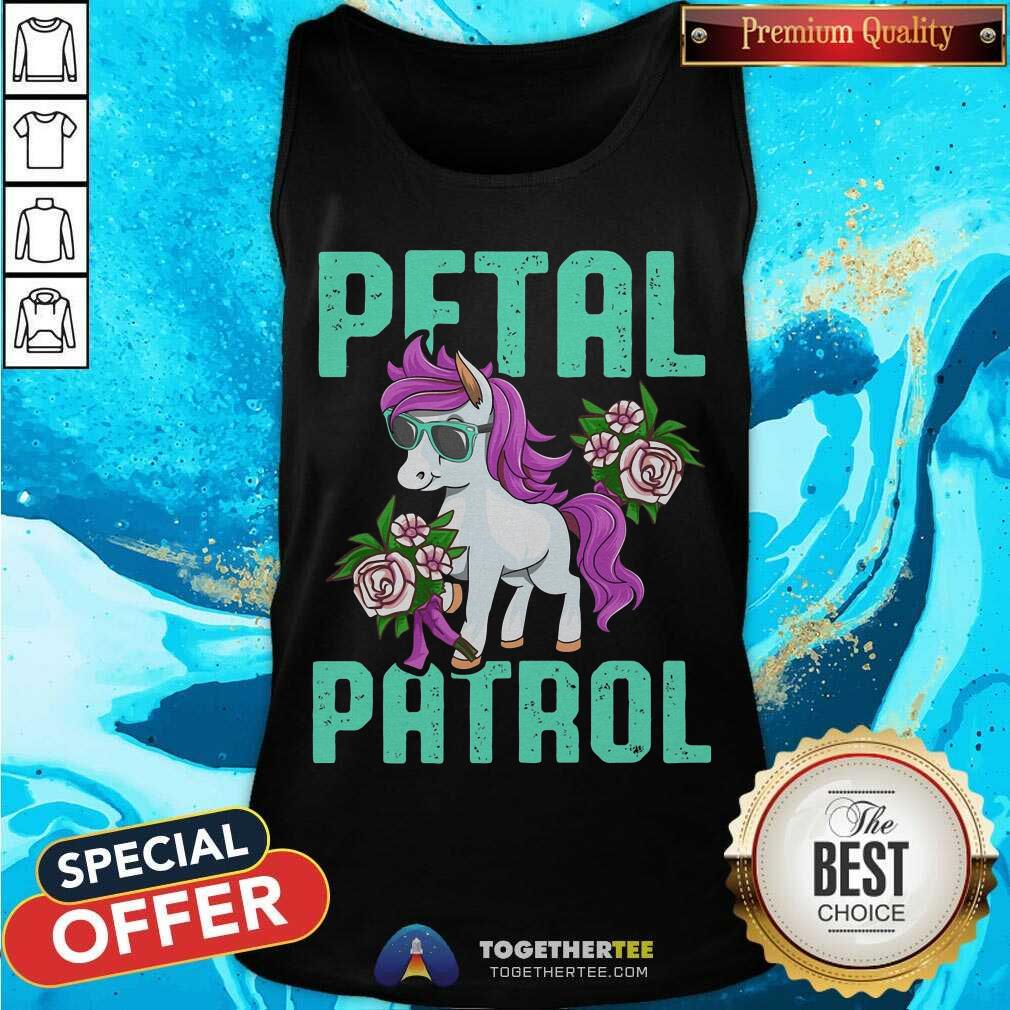 Cute Pony Sunglasses Petal Patrol Unicorn Shirt - Image 4