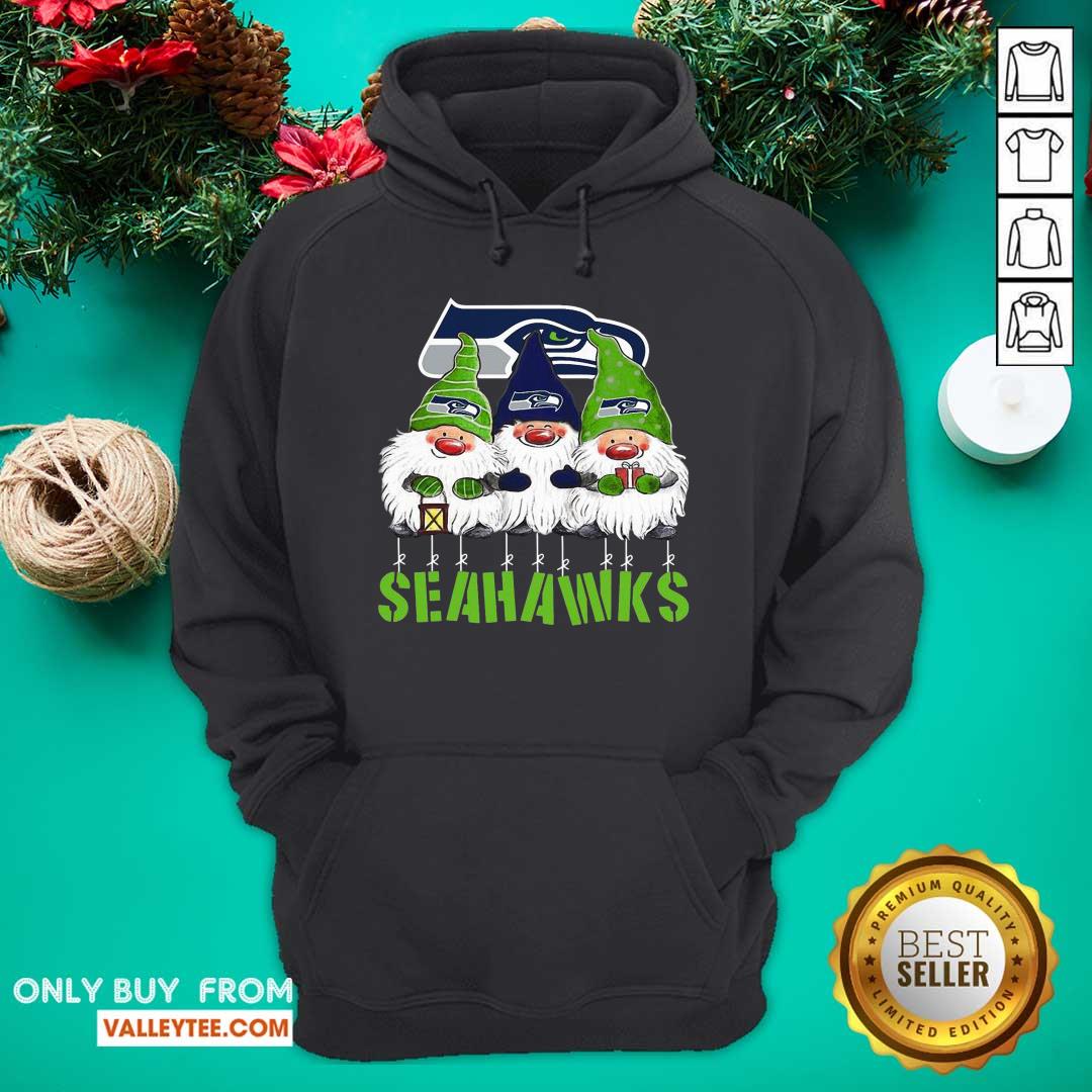 Happy Gnomies Seattle Seahawks Christmas Shirt - Image 3