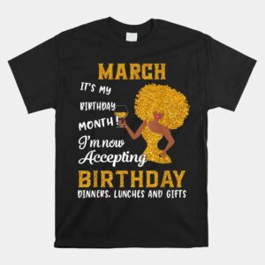 It’s My Birthday Shirt Black Women March Pisces Aries Shirt