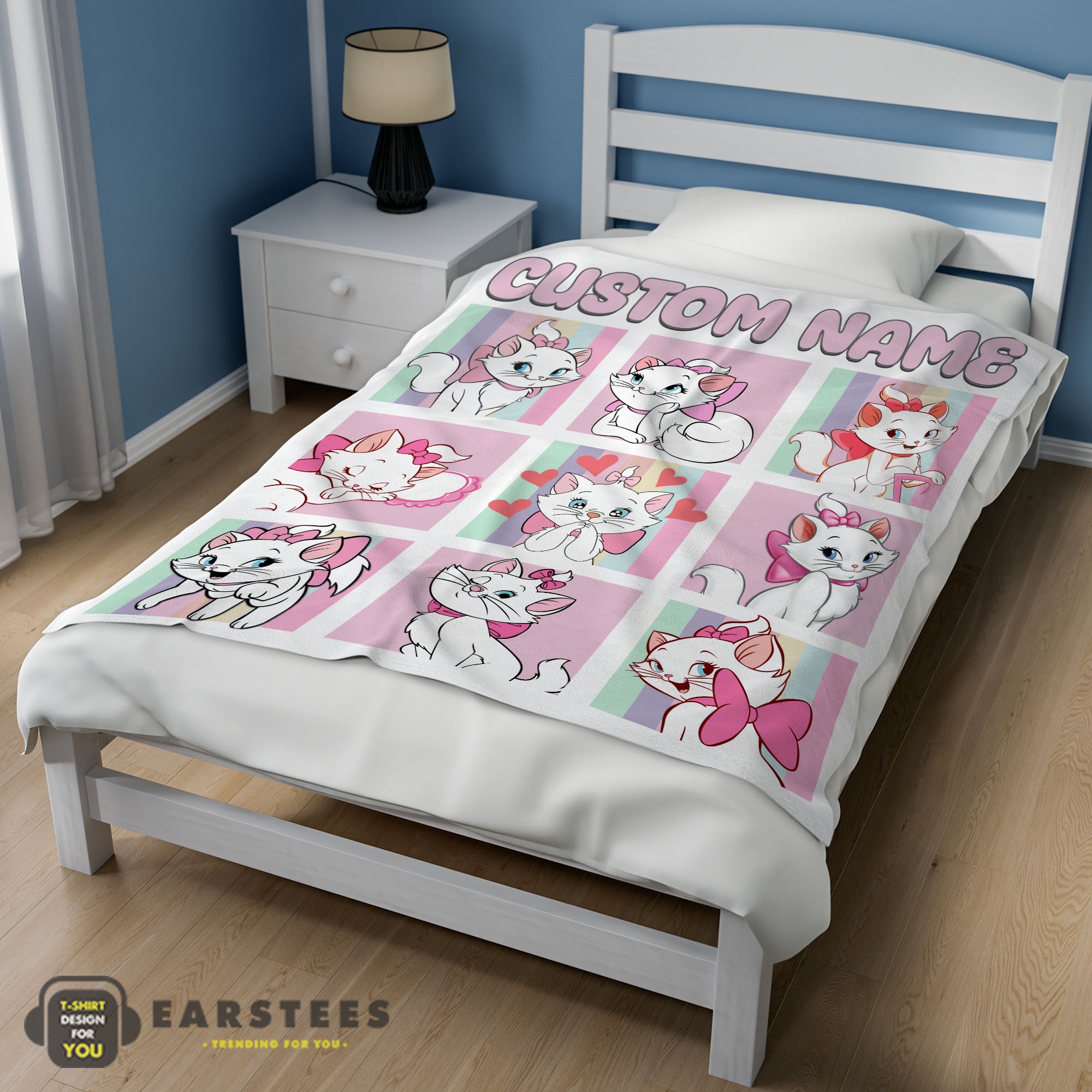 Good Cute Disney Cartoon The Aristocats Marie Blanket Fleece Customized Blanket - Image 3