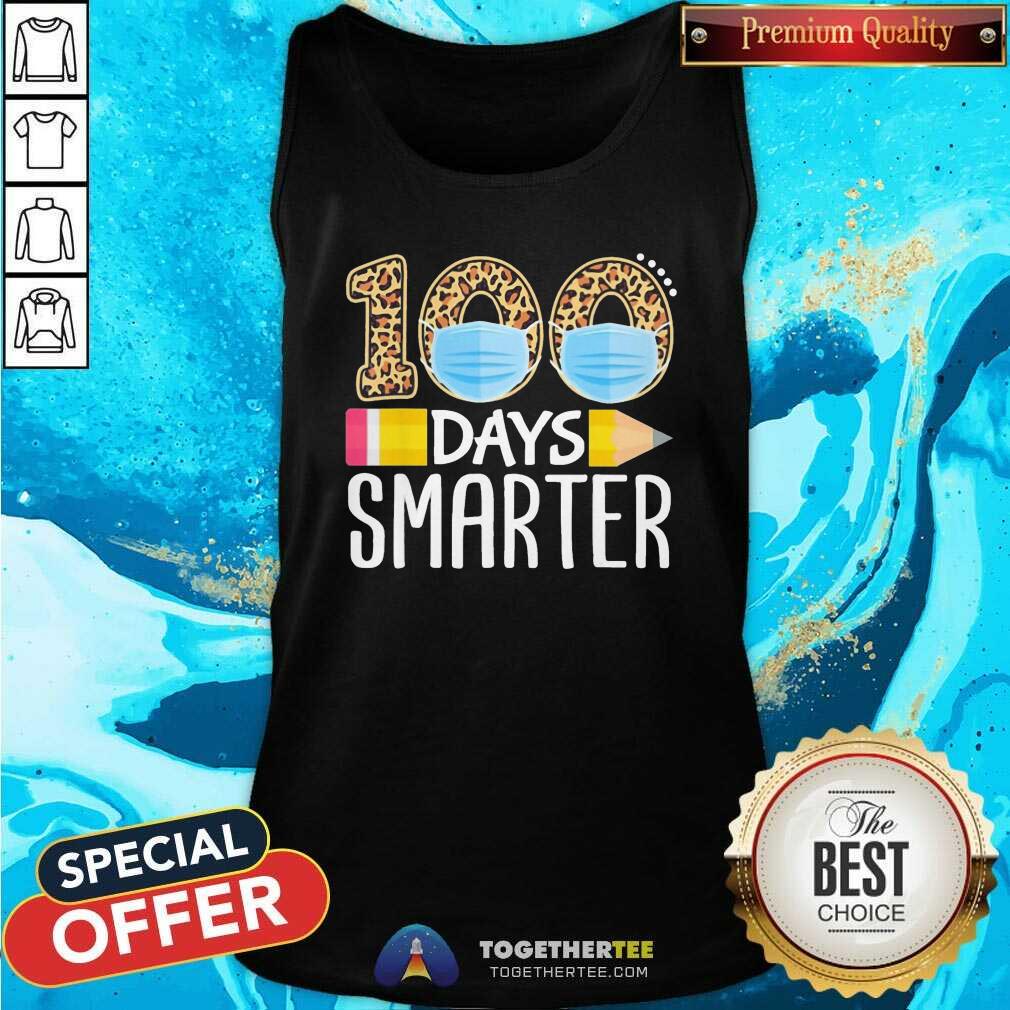 Official Face Mask 100 Days Smarter 2021 Shirt - Image 2
