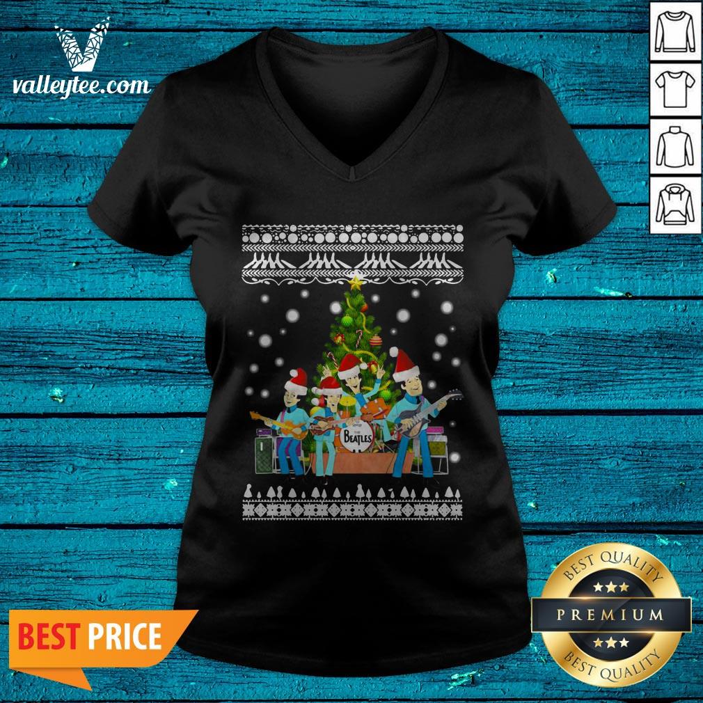 The Beatles Christmas Tree Ugly Christmas Shirt - Image 4