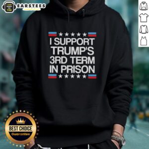 Alternative view of Good I Support Trump's 3rd Term In Prison Retro Flag T-Shirt