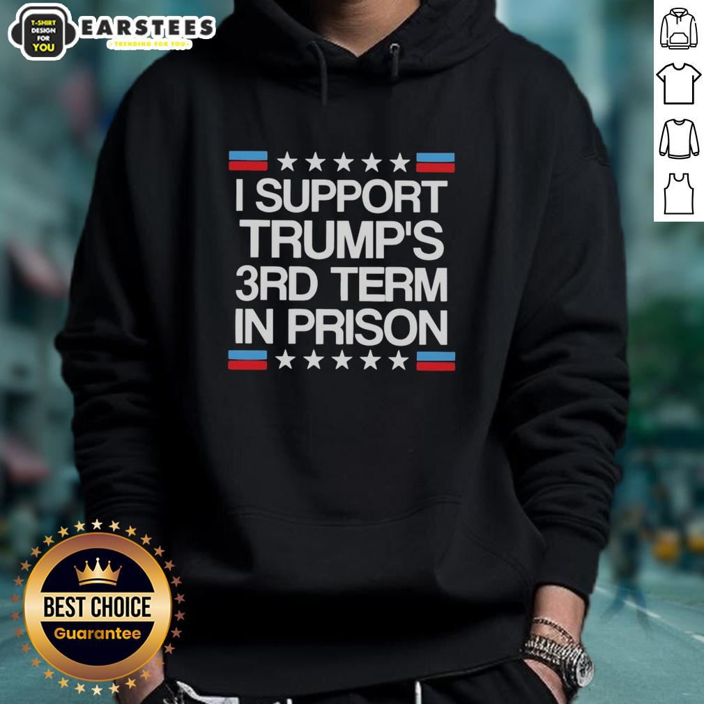 Good I Support Trump's 3rd Term In Prison Retro Flag T-Shirt - Image 2