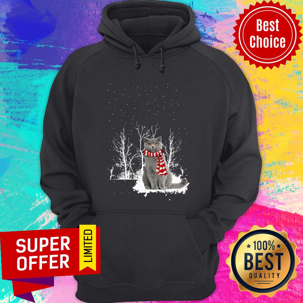 Nice British Shorthair Snow Scarf Christmas Shirt - Image 2