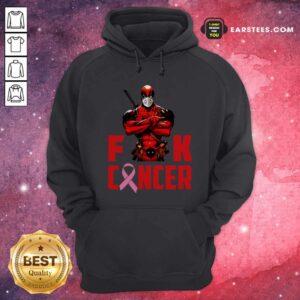 Alternative view of Happy Deadpool Fuck Cancer Shirt
