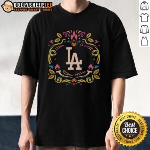 Pretty Los Angeles Dodgers Día De Los Muertos MLB Celebration T-Shirt
