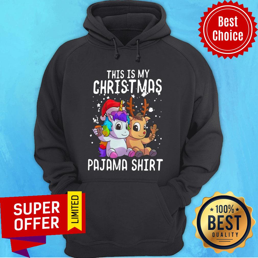 Nice Unicorn And Reindeer This Is My Christmas Pajama Shirt Christmas Shirt - Image 2