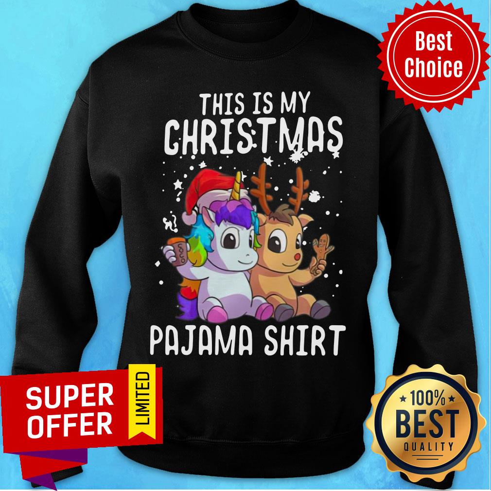 Nice Unicorn And Reindeer This Is My Christmas Pajama Shirt Christmas Shirt - Image 5