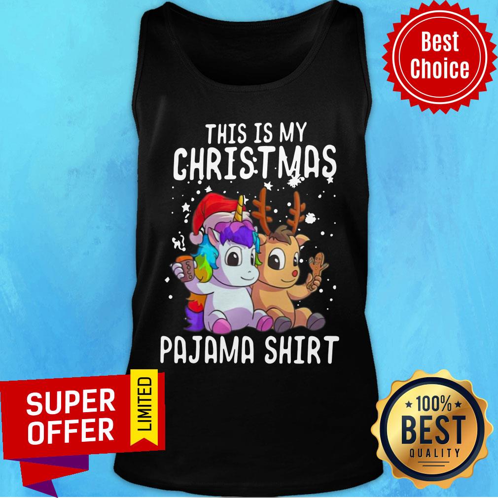 Nice Unicorn And Reindeer This Is My Christmas Pajama Shirt Christmas Shirt - Image 4
