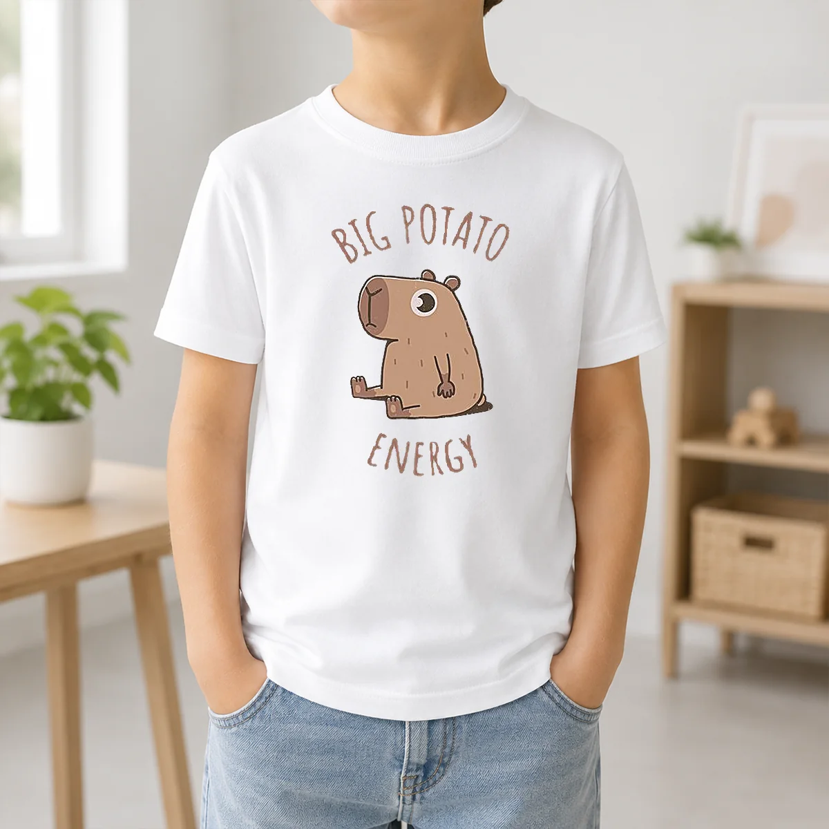 Hot Big Potato Energy Capybara Shirt - Image 9