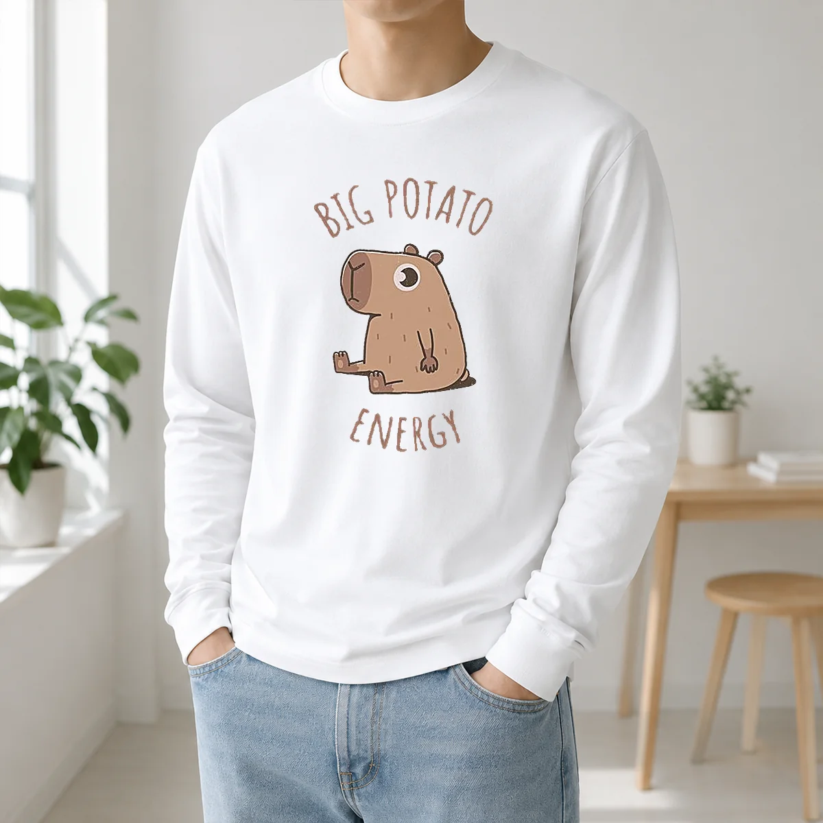 Hot Big Potato Energy Capybara Shirt - Image 5