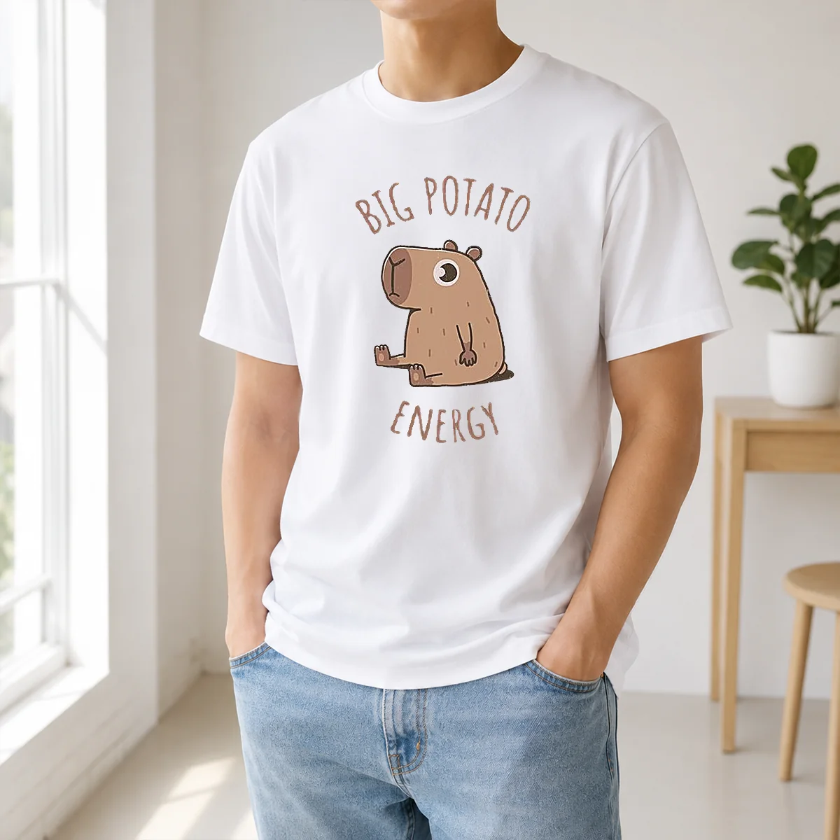 Hot Big Potato Energy Capybara Shirt