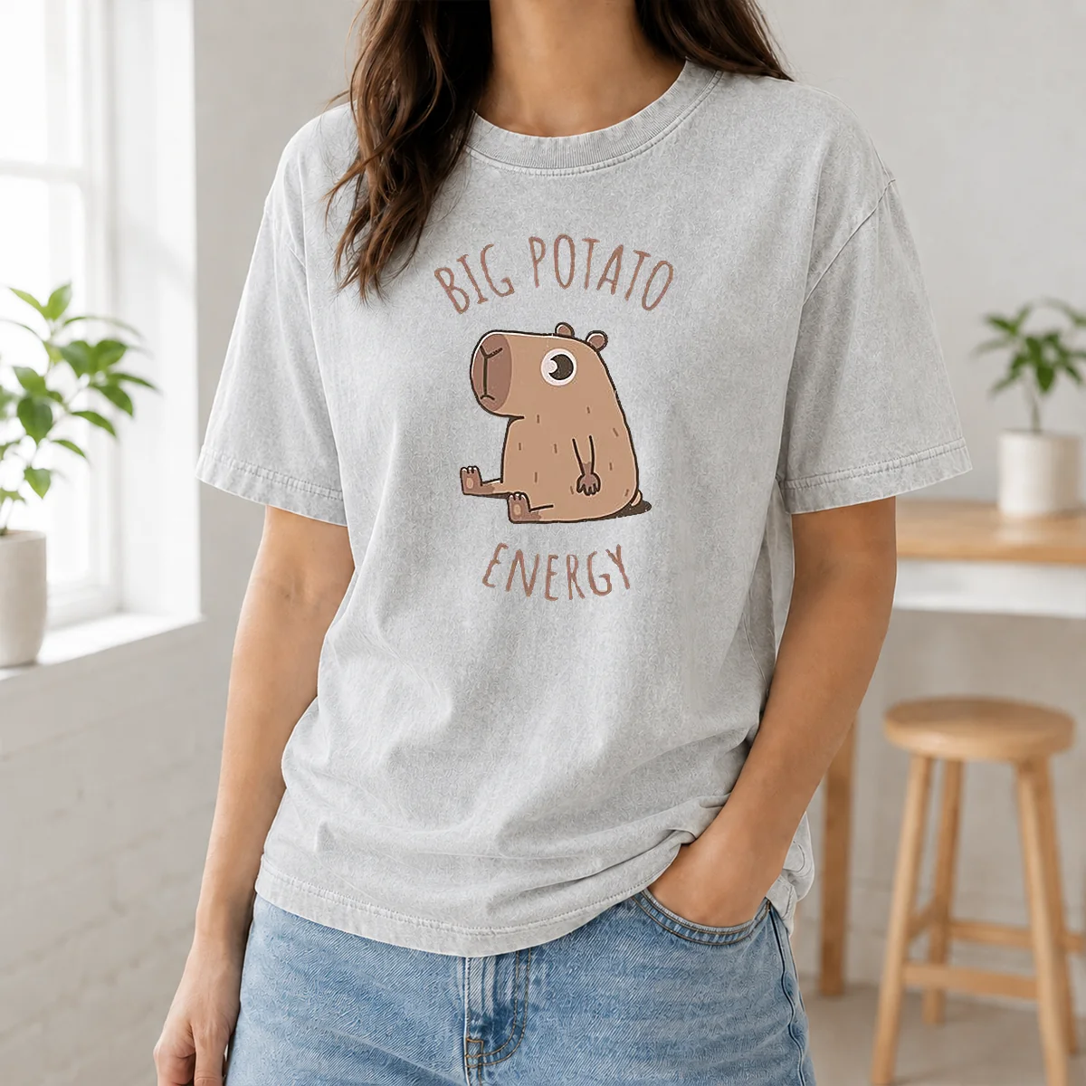 Hot Big Potato Energy Capybara Shirt - Image 8